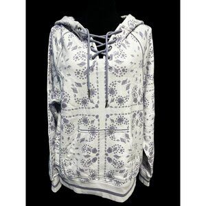 SER.O.YA FOSTER PULLOVER HOODIE UNISEX SM BLUE WHITE GORPCORE OUTDOORSY